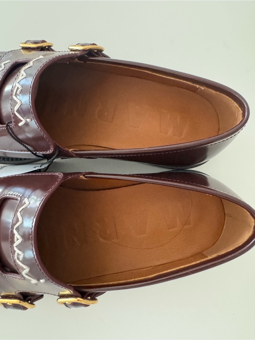 Marni Bordeaux Bambi Loafers - Picture 2 of 3